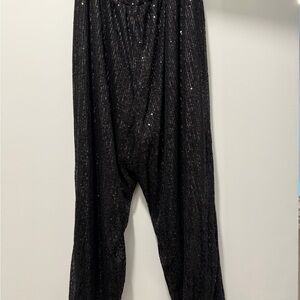 Black Sequin joggers nwt
